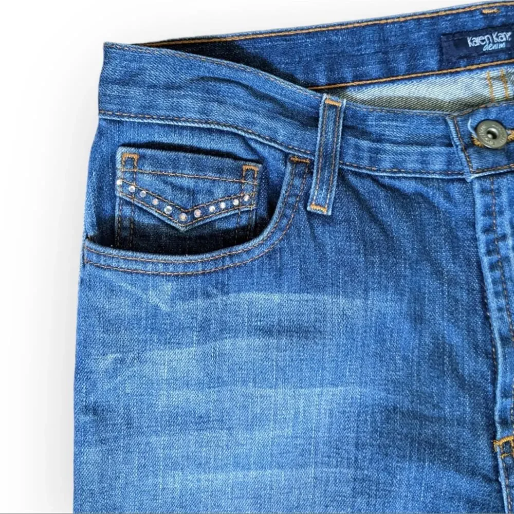 Karen Kane Denim Women's Jeans Rhinestone Detail Size 8